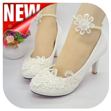 modèle de collection de chaussures de mariage icône