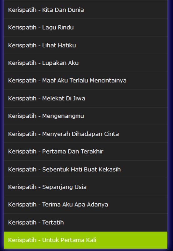 free download kerispatih lagu rindu Kerispatih lagu rindu for android apk download.