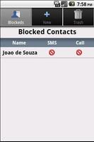 Bloqueador de SMS e Chamadas Screenshot 1