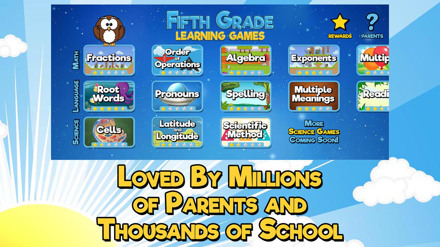 Fifth grade learning games for android apk download