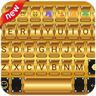 3D Gold Keyboard theme 2018 ikona