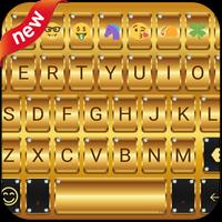 3D Gold Keyboard theme 2018 plakat