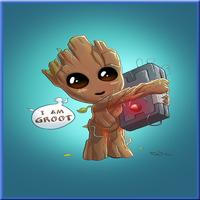 Baby Groot Wallpaper Art الملصق