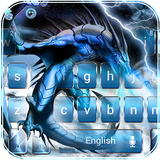 Ice dragon Keyboard Theme blue dragon wallpaper icône