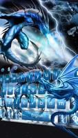 Ice Dragon Keyboard Theme blue dragon wallpaper screenshot 2