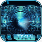 Blue technology Keyboard Theme ikon