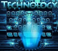 Blue technology Keyboard Theme poster