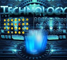 Blue technology Keyboard Theme syot layar 1