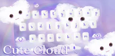 棉花糖雲朵貓咪鍵盤主題壁紙+鎖屏