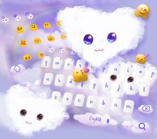 棉花糖雲朵貓咪鍵盤主題壁紙+鎖屏 截圖 2