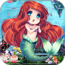 Mignon Sirène clavier theme Cartoon mermaid APK