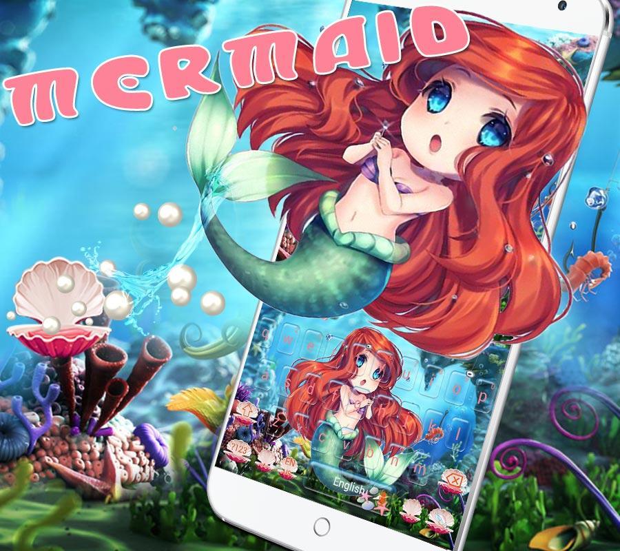 Android 用の かわいい人魚のキーボードのテーマの漫画人魚 Cartoon Mermaid Apk をダウンロード