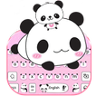 Pink panda Keyboard Theme