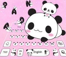 Rose Panda clavier thème Affiche