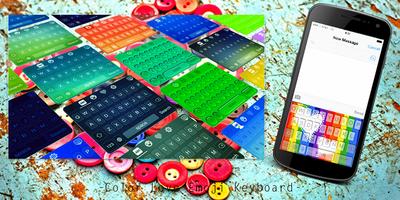 Color Love Emoji Keyboard Affiche