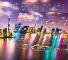Dubai night Keyboard Theme poster