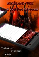 Devil Cool Red Keyboard Affiche