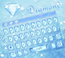Bleu diamante clavier theme Affiche