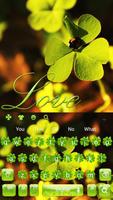 Vert trèfle clavier theme Green Clover Affiche