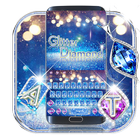 Blue Diamond Glitter Keyboard icône