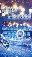 Blue Diamond Glitter Keyboard captura de pantalla 1