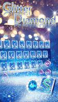 Blue Diamond Glitter Keyboard captura de pantalla 2