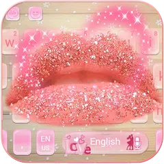 無料キラキラセクシーなキス唇のテーマのキーボードGlitter Sexy Kiss