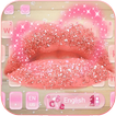 Glitter Sexy baiser Kiss Lip Theme pour clavier