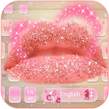 Glitter Sexy baiser Kiss Lip Theme pour clavier icône