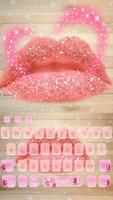 Glitter Sexy baiser Kiss Lip Theme pour clavier capture d'écran 2
