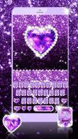 Violet diamant briller clavier Affiche