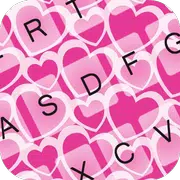 GO Keyboard Pink Hearts