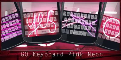 GO Keyboard Pink Neon Affiche