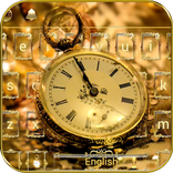 골드 키보드 테마 골드 시계