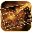 Gold Keyboard Theme Gold Time Tunnel APK