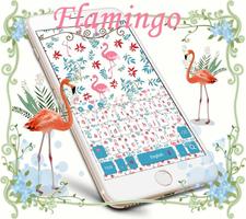 Floral Flamingo Keyboard Theme poster