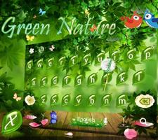 Natureza verde tema do teclado folha verde imagem de tela 2