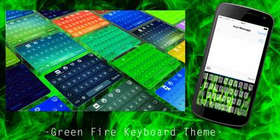 Green Flame Keyboard Emoji الملصق