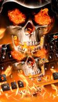 1 Schermata Fuoco cranio tastiera tema Hell Skull del fuoco