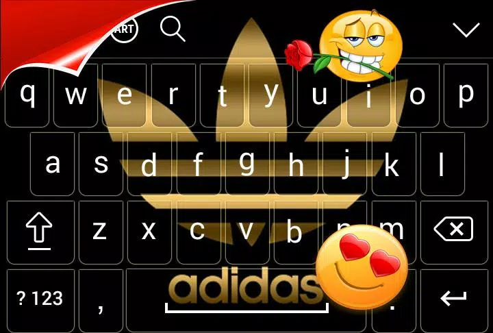Descarga de APK de Gold 'ADIDAS' Sports Keyboard Emoji 2018 para Android