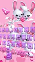 lapin mignon clavier amour lapin Thème love rabbit capture d'écran 3