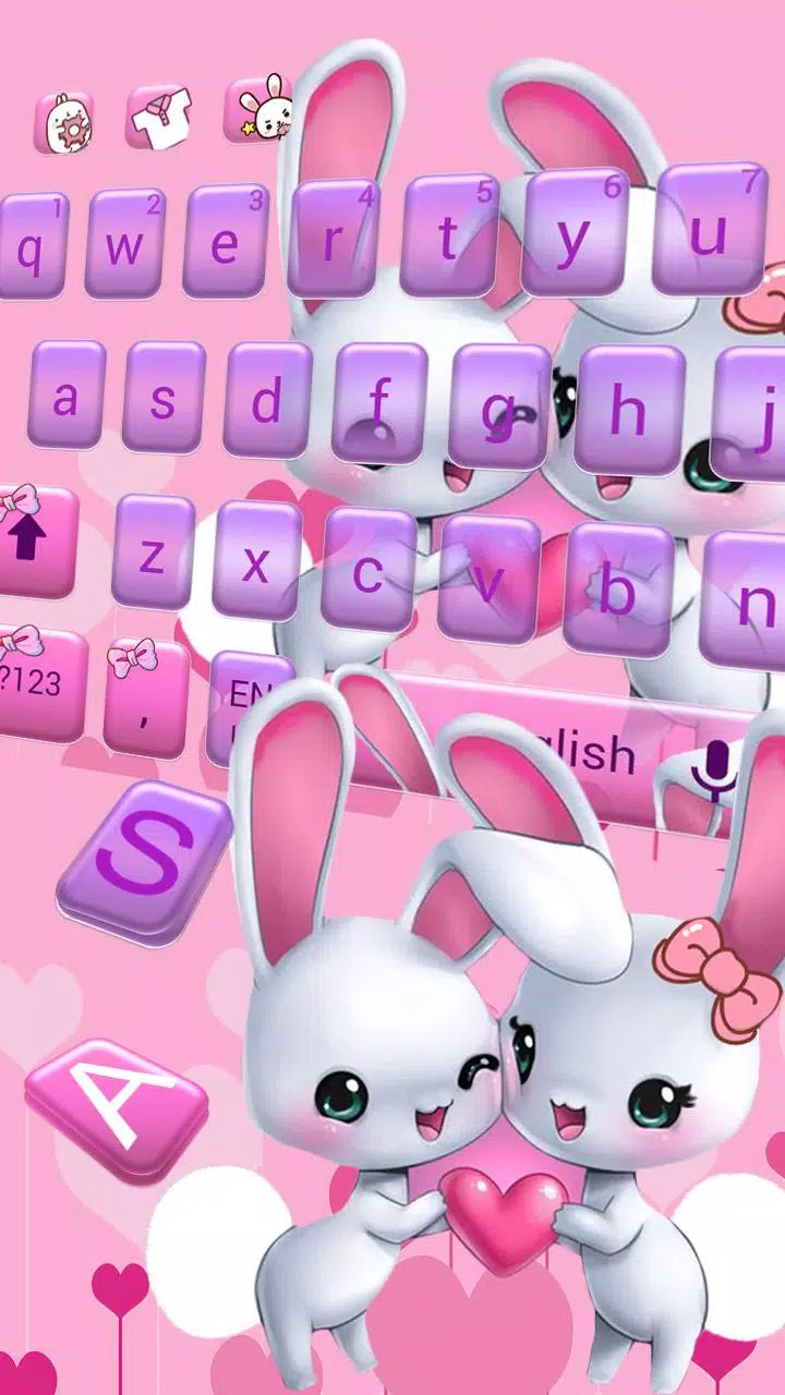 Android向けのピンクのバニーの壁紙とかわいい愛のウサギのキーボードとかわいいウサギのキーボード Apkをダウンロードしましょう