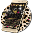 Luxe léopard clavier thème icône