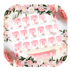 Icona Pink Rose tastiera a tema rosa fiori