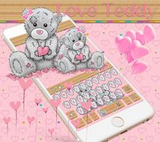 Cute Teddy Bear Keyboard Theme poster