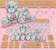 2 Schermata Teddy Bear Tastiera Tema Carino Orso in amore