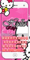 Pink Kitty Keyboard Theme syot layar 2