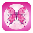 Pink Butterflie KeyboardTheme ikona