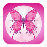 Pink Butterflie KeyboardTheme icône