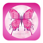 Pink Butterflie KeyboardTheme ไอคอน